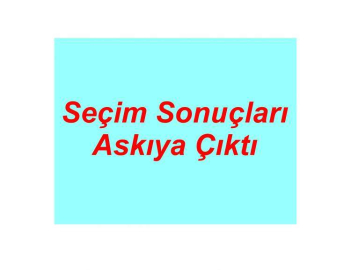 Sonuçlar askıya çıktı