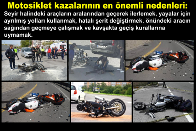 Motosikletler önemli bir sorun haline geldi