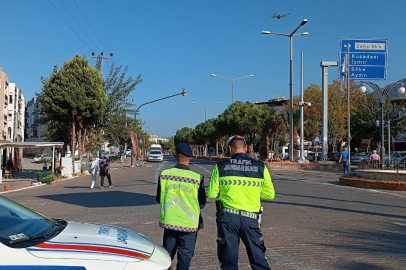 Jandarma dronla trafik denetimi yapıyor